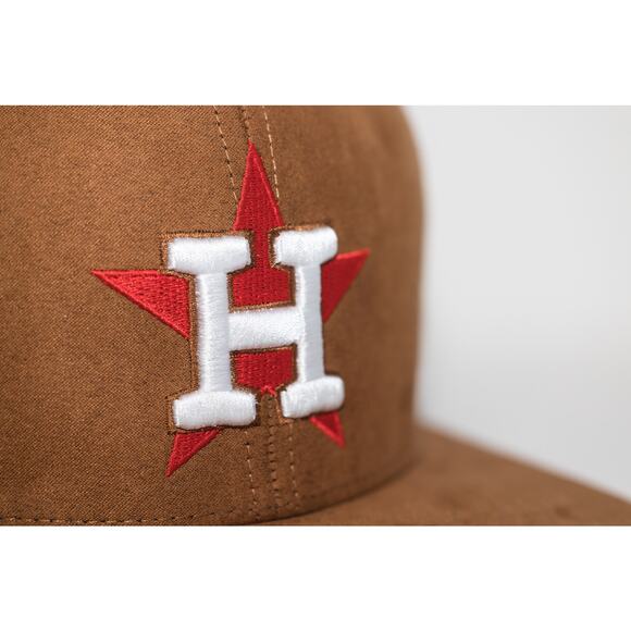 Houston Astros "Chocolate Suede" Double Trophy Fitted Hat Size‎ 7 - Picture 2 of 4